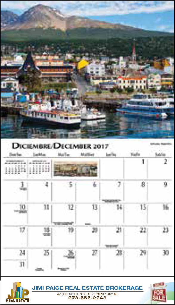 Beauty of Latin America Themed Wall Calendar