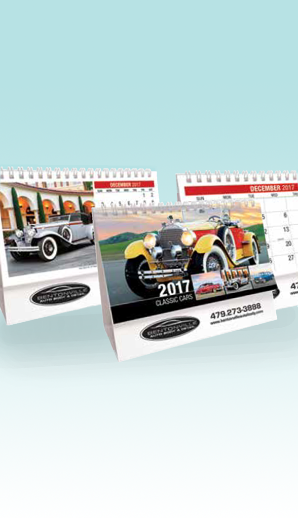 Classic Cars Themed Desk Calendar